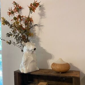Vintage horned cow ceramic cream pitcher or vase